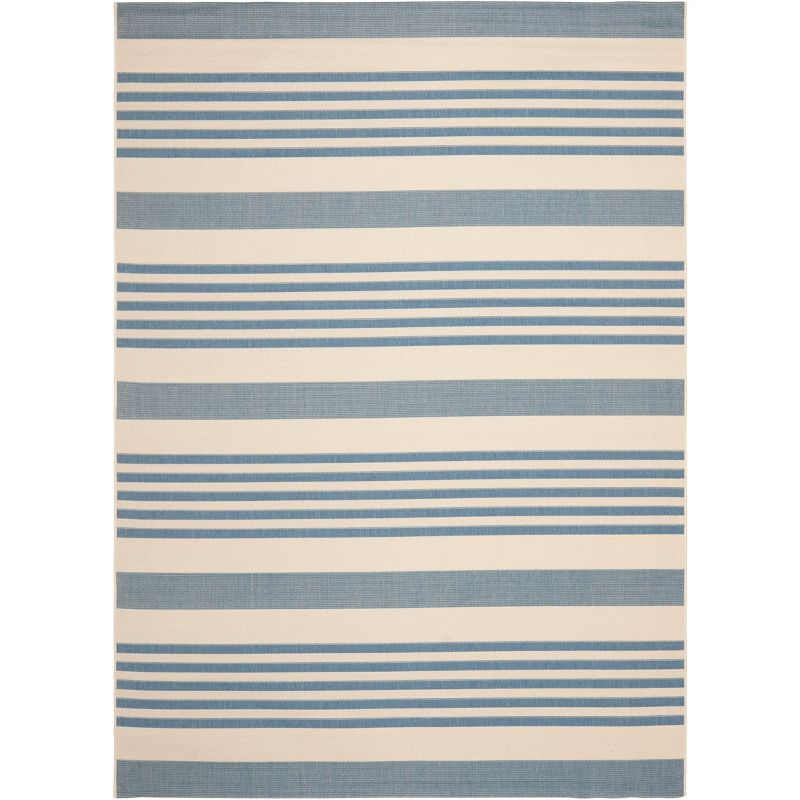 Courtyard CY6062 Power Loomed Indoor/Outdoor Area Rug - Beige/Blue - 8'x10' - Safavieh.
