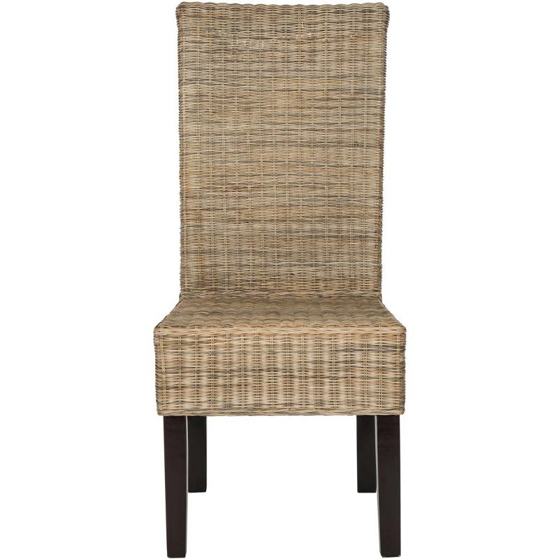Arjun 18H Wicker Dining Chair (Set Of 2) - Grey - Safavieh