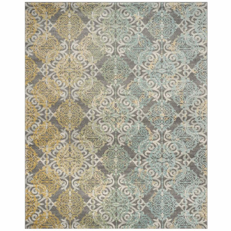 Evoke EVK230 Power Loomed Area Rug - Grey/Ivory - 12'x18' - Safavieh.