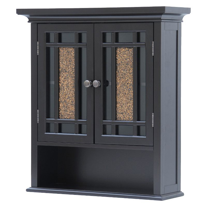 Windsor Wall Cabinet Brown - Elegant Home Fashions: Over Toilet Storage, Adjustable Shelves, MDF Composite