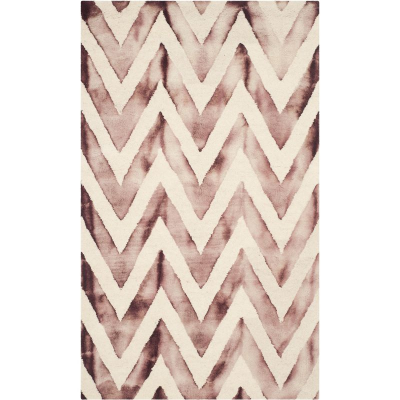 Dip Dye DDY715 Hand Tufted Area Rug - Ivory/Maroon - 3'x5' - Safavieh.