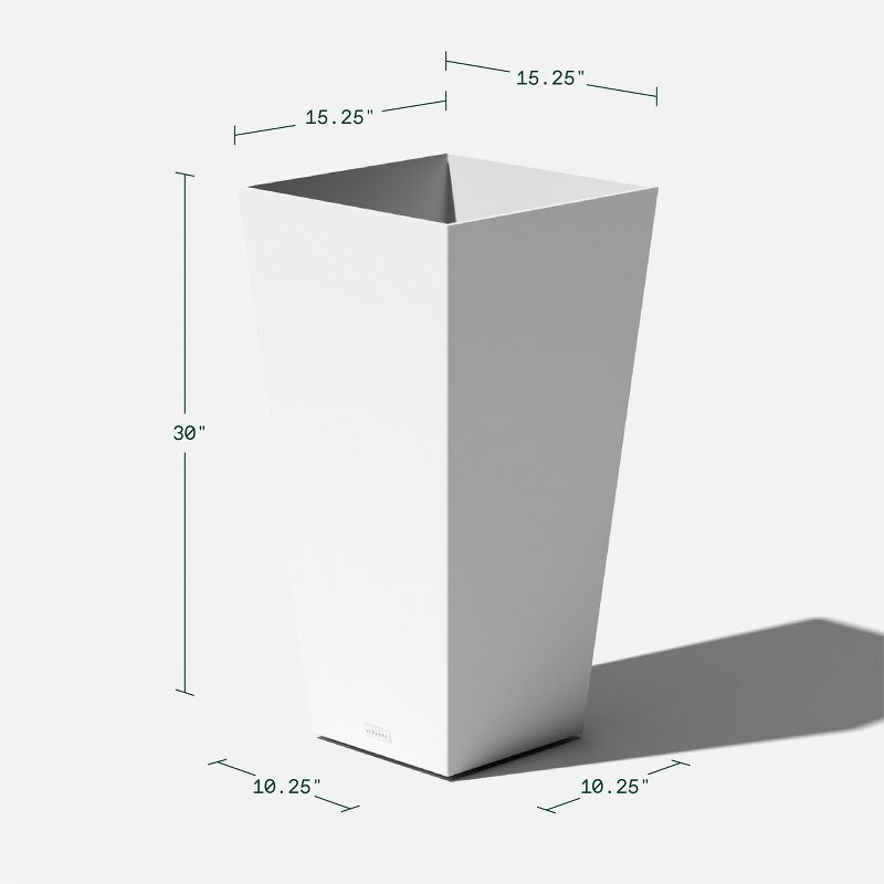Veradek Pure Series Midland 30" Plastic Planter - White