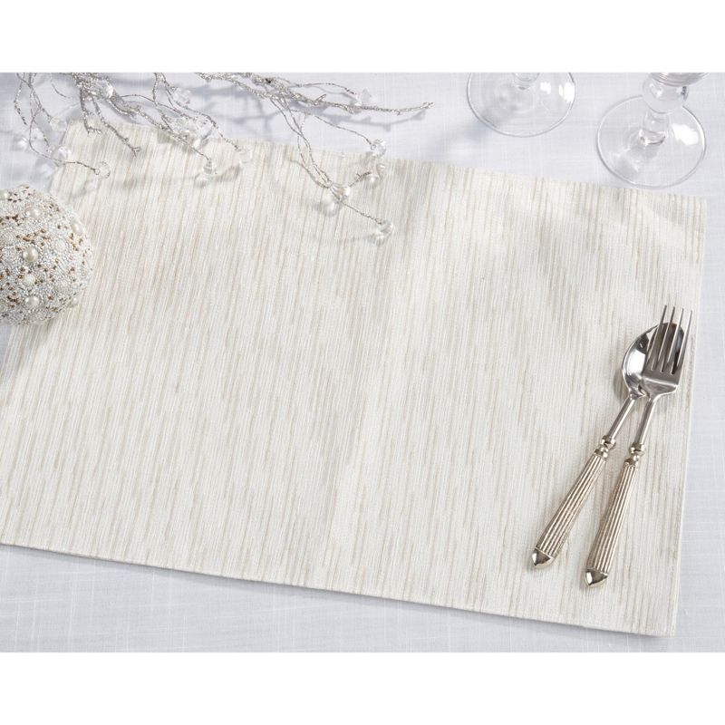 Saro Lifestyle Fused Placemat (Set of 4), 14"x20", Silver