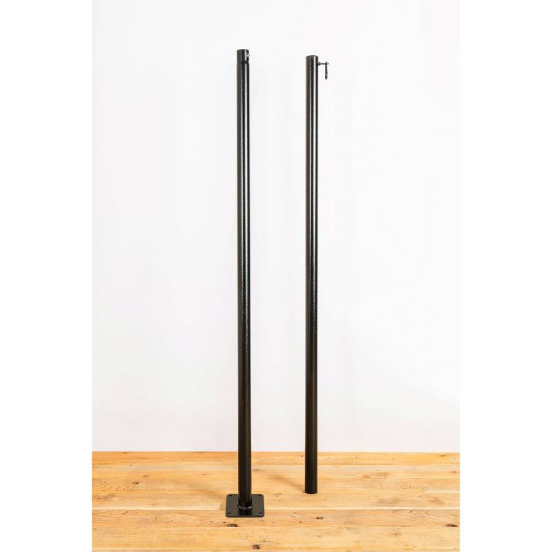 Allsop 9.5ft Heavy-Duty String Light Pole Stand with Freestanding Tank Base for Grass, Patio, Deck, Events