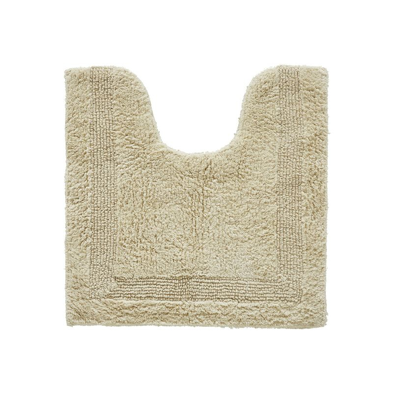 Better Trends Lux 100% Cotton Tufted Solid Reversible Bath Rug 20" x 20" Contour - Sand