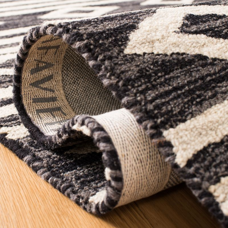 Micro-Loop MLP153 Hand Tufted Area Rug - Charcoal/Ivory - 5'x5' - Safavieh.