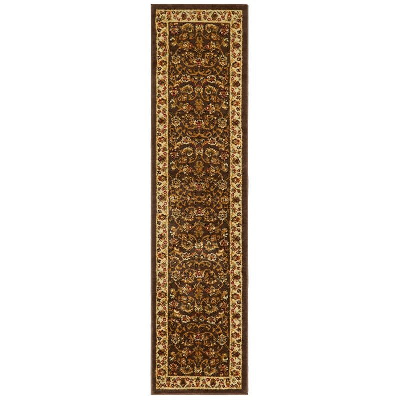 Home Dynamix Royalty Elati Traditional Ornate Damask Runner Area Rug, Brown/Ivory, 1'9"x7'2"