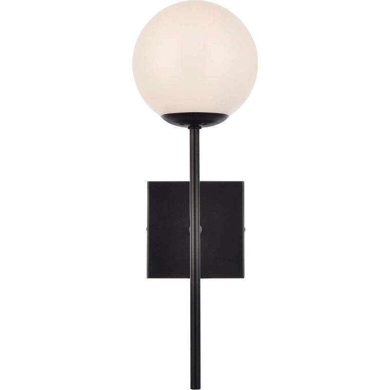 Elegant Lighting Neri 1 light black and white glass wall sconce
