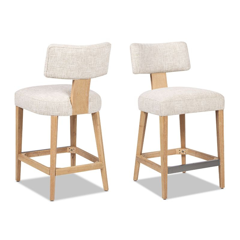 Jennifer Taylor Home Penny Round Arched Upholstered Counter Stool, Set of 2