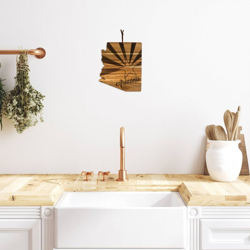 Rock & Branch Origins Arizona Cutting Board Brown:  Acacia, Lightweight, Hand Wash, 11.75" x 13.5"