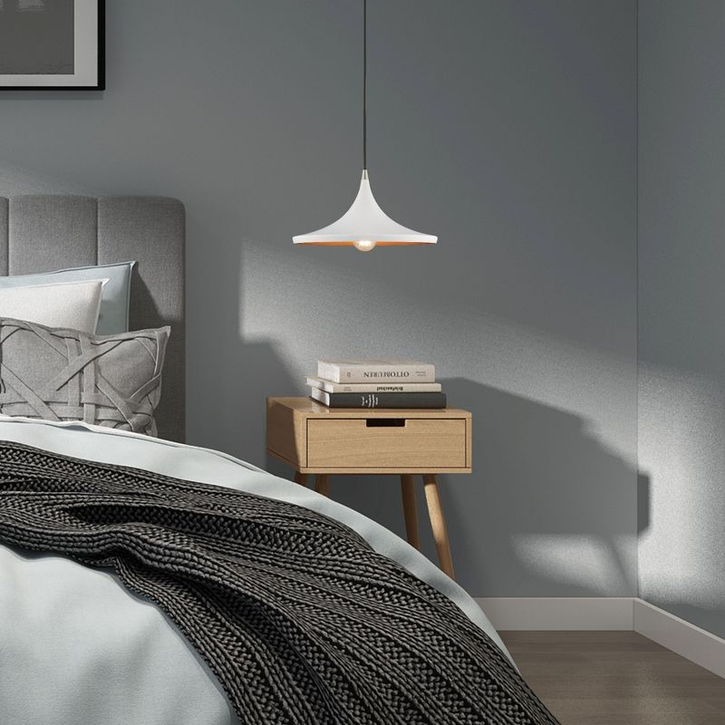 Livex Lighting Metal Shade 1 - Light Chandelier in  White