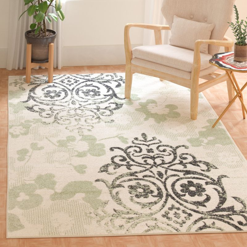 Adirondack ADR114 Machine Made Indoor Area Rug - Ivory/Green - 6'x9' - Safavieh