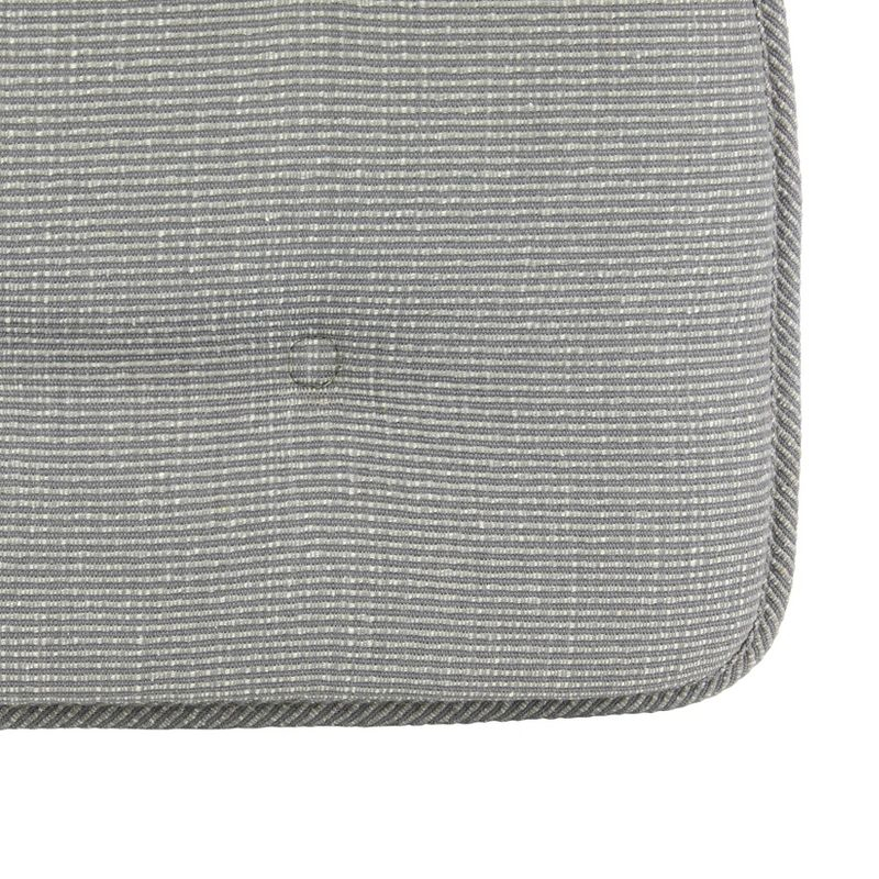 Gripper 2pc 15"x 16" Non Slip Saturn Tufted Chair Cushions Gray: Basket Weave, Polyester & Cotton, Indoor, Solid Pattern