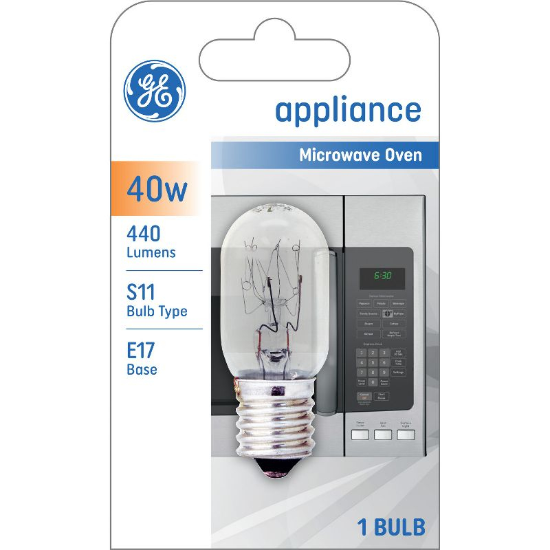 GE 40W High Intensity S11 Incandescent Light Bulb Soft White: Dimmable, 440 Lumens, E17 Base, 2500K, Appliance Use