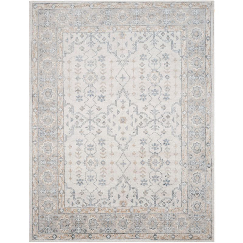 Maharaja MHJ441 Hand Knotted Area Rug - Ivory/Blue - 8'x10' - Safavieh.