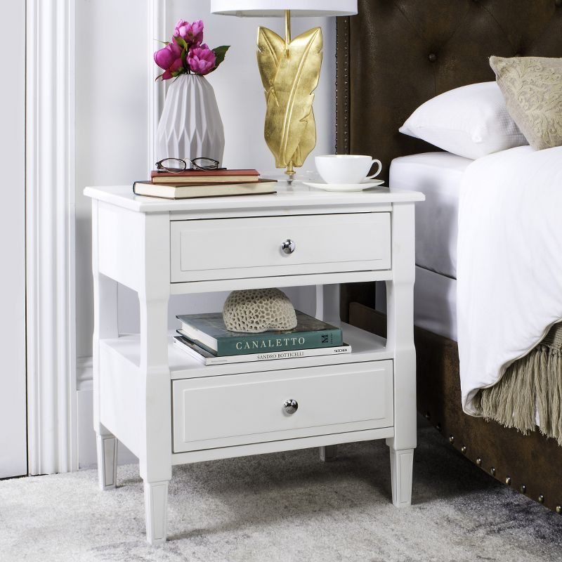 Jenson Night Stand - FOX6277A - White - Safavieh Couture
