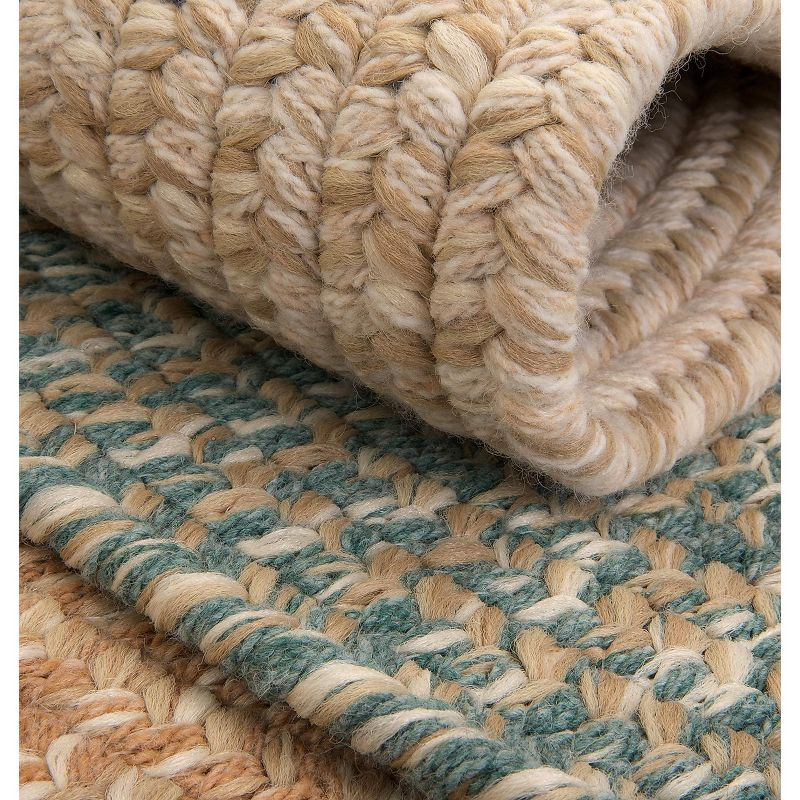Colonial Mills Tremont Braided Rug, Teal 3'x5', Oval Shape