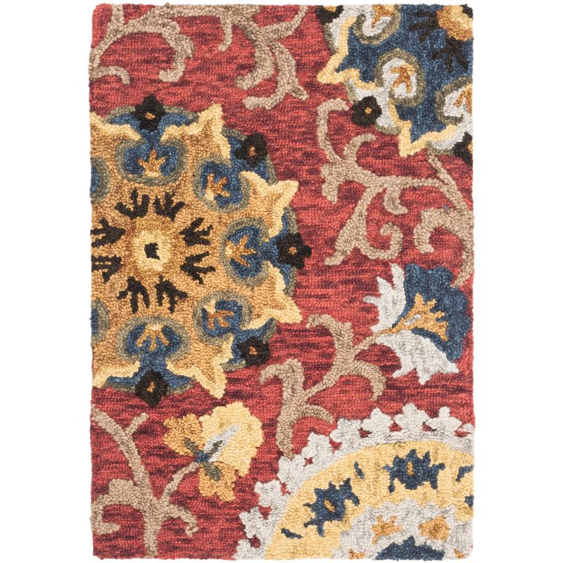 Blossom BLM401 Hand Tufted Accent Rug - Red/Multi - 2'x3' - Safavieh.