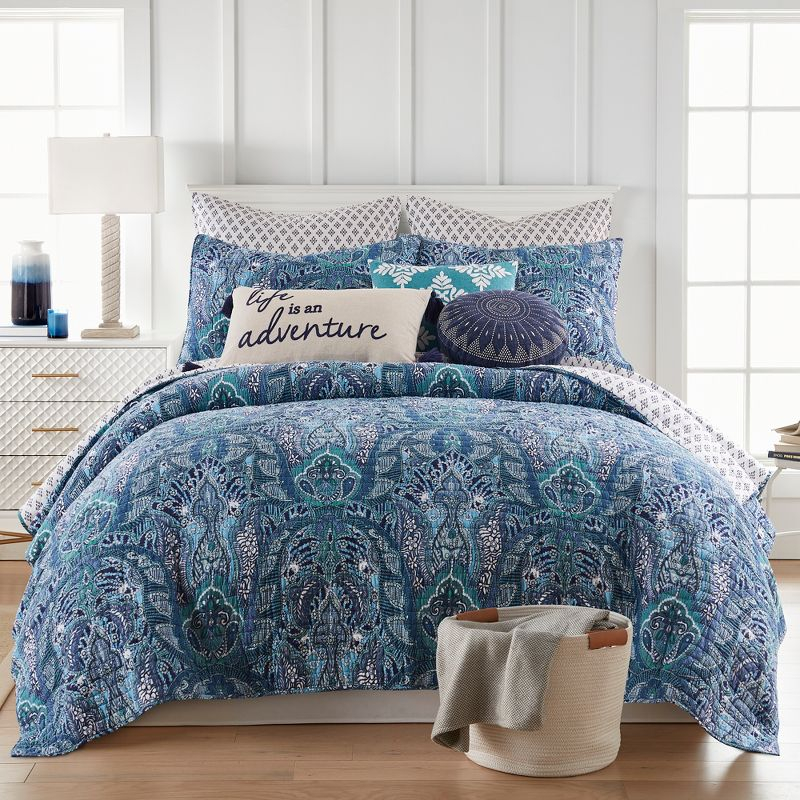 Bellamy Teal Standard Sham Set - Two Standard Shams - Levtex Home