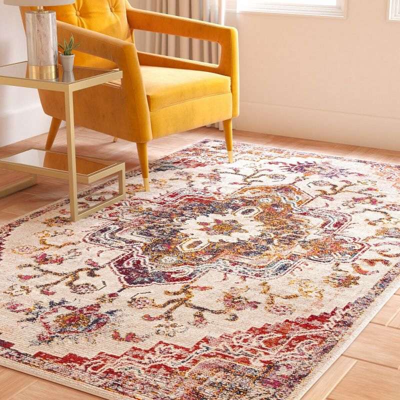 Crystal CRS501 Loomed Indoor Area Rug - Light Blue/Burgundy - 11'x16' - Safavieh