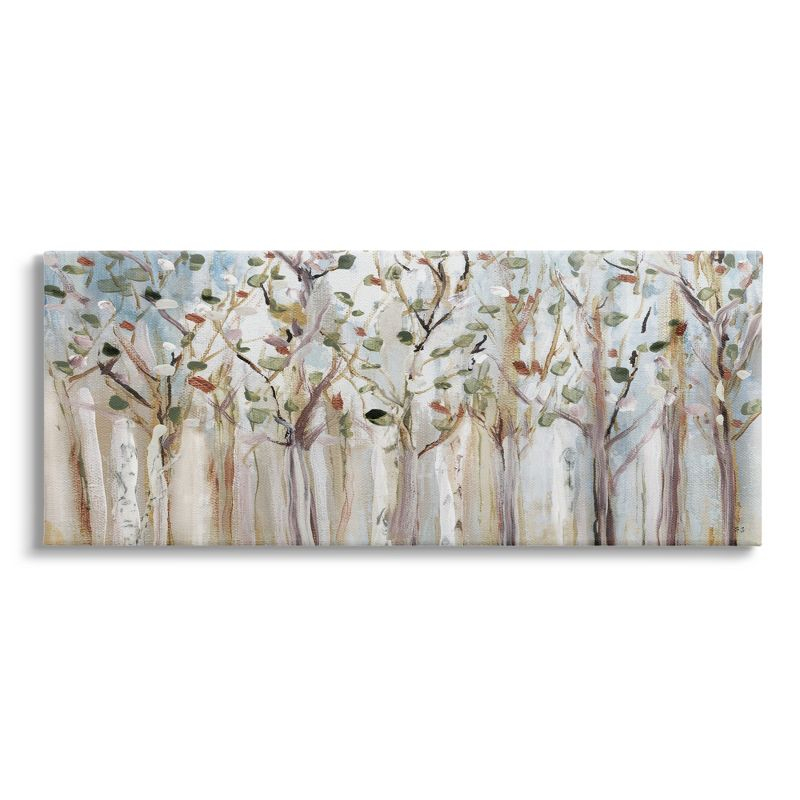 Stupell Birch Tree Forest Fall Twigs Gallery Wrapped Canvas Wall Art, 10 x 24