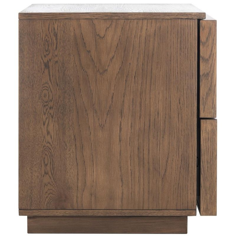 Zeus 2 Drawer Nightstand - Medium Oak - Safavieh.