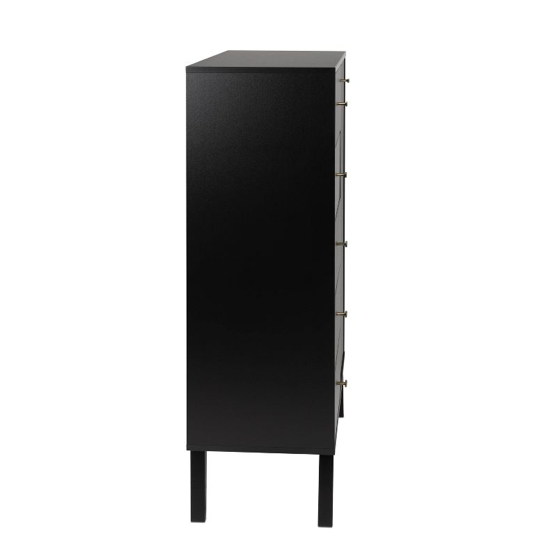 Milo Mid-Century Modern 5 Drawer Chest with Door - Prepac