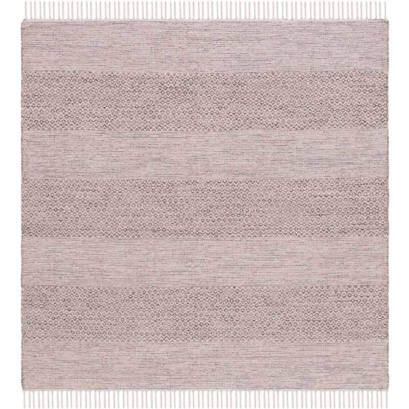 Montauk MTK330 Hand Woven Indoor Area Rug - Ivory/Steel Grey - 8'x8' - Safavieh