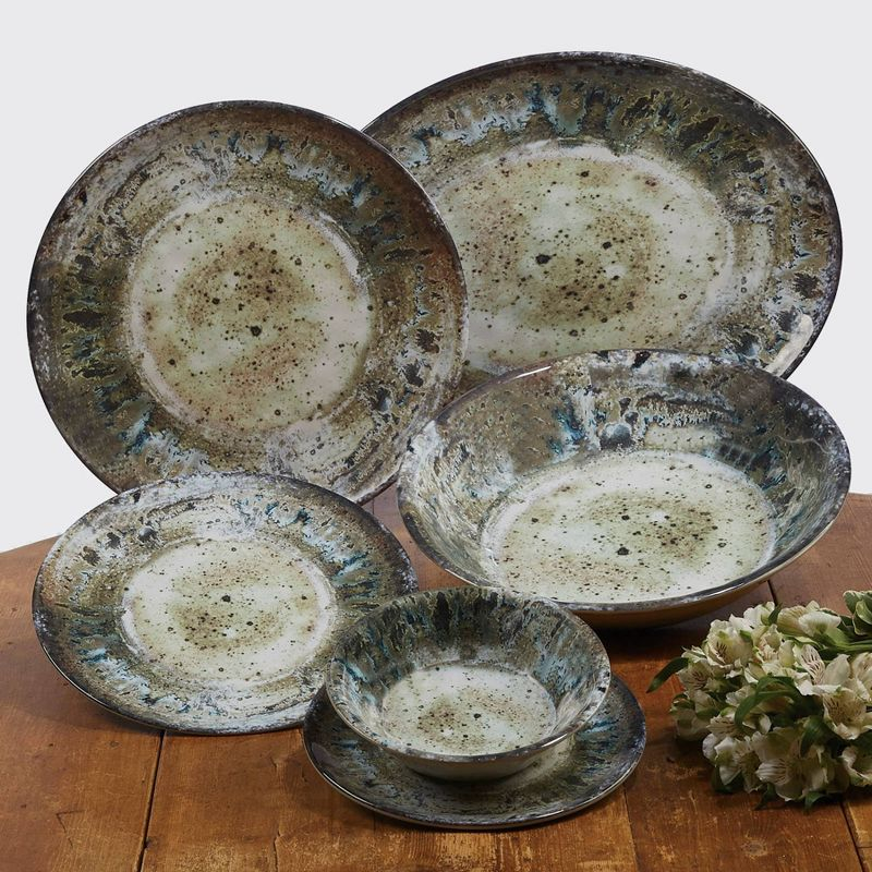 Certified International Certified International Radiance 12 Piece 100% Heavyweight Melamine Dinnerware Set, Service for 4 (Available in TEAL or CREAM)
