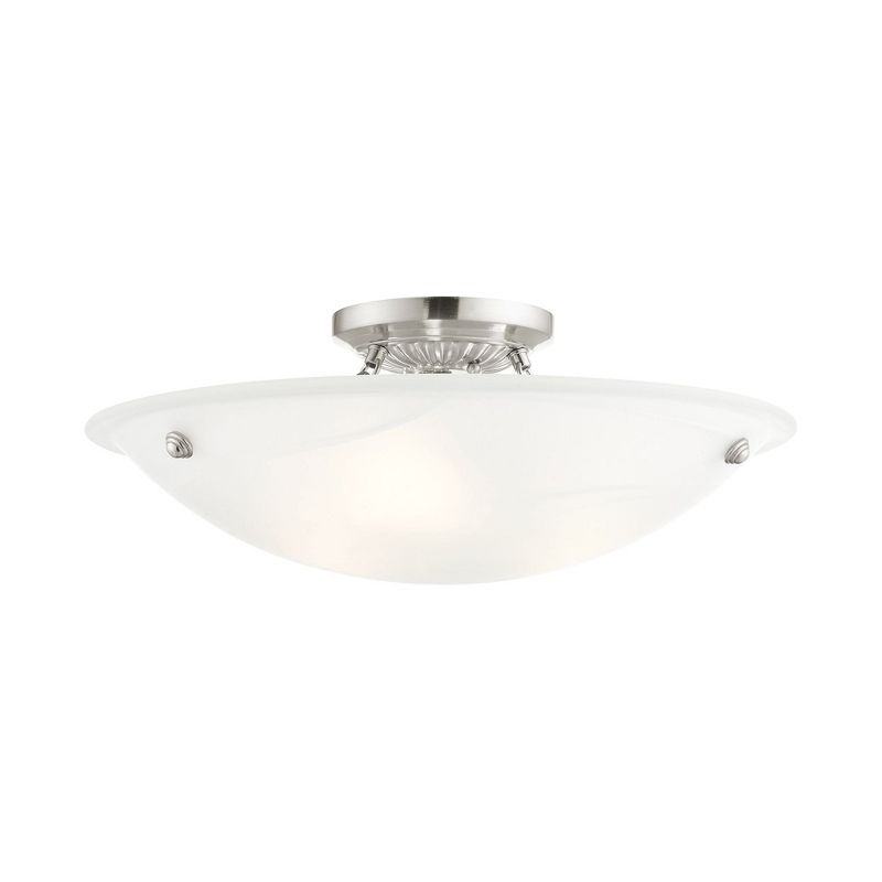 Livex Lighting Oasis 3 - Light Flush Mount in  Brushed Nickel