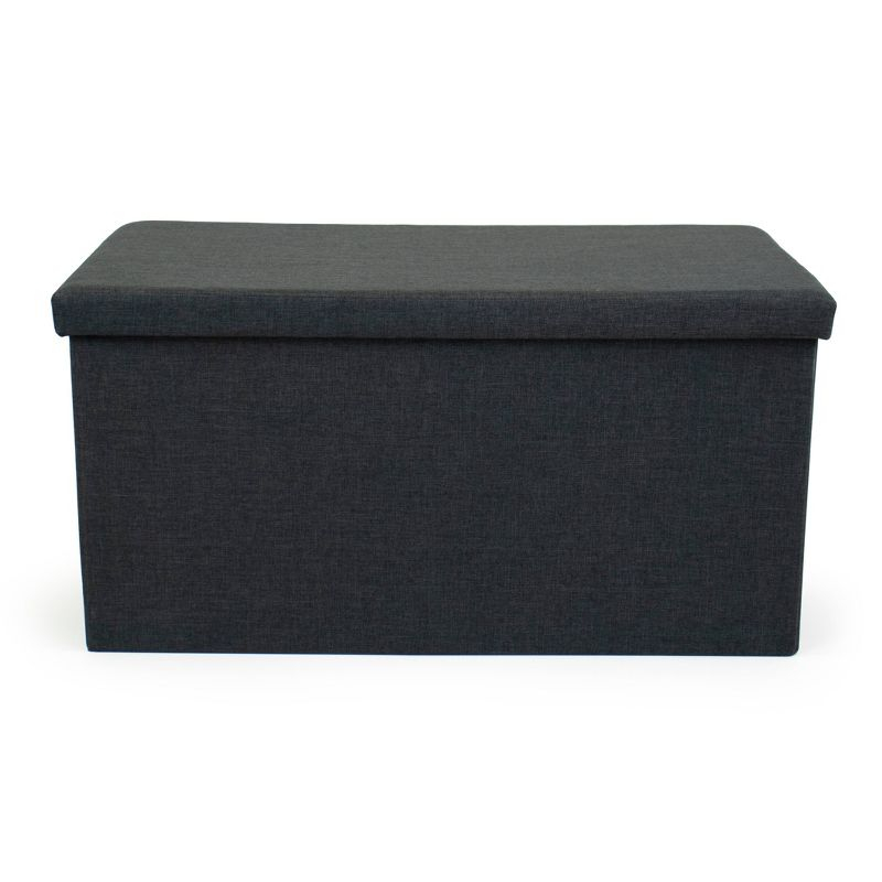 Heathered Storage Ottoman with Reversible Tray Cover - Humble Crew