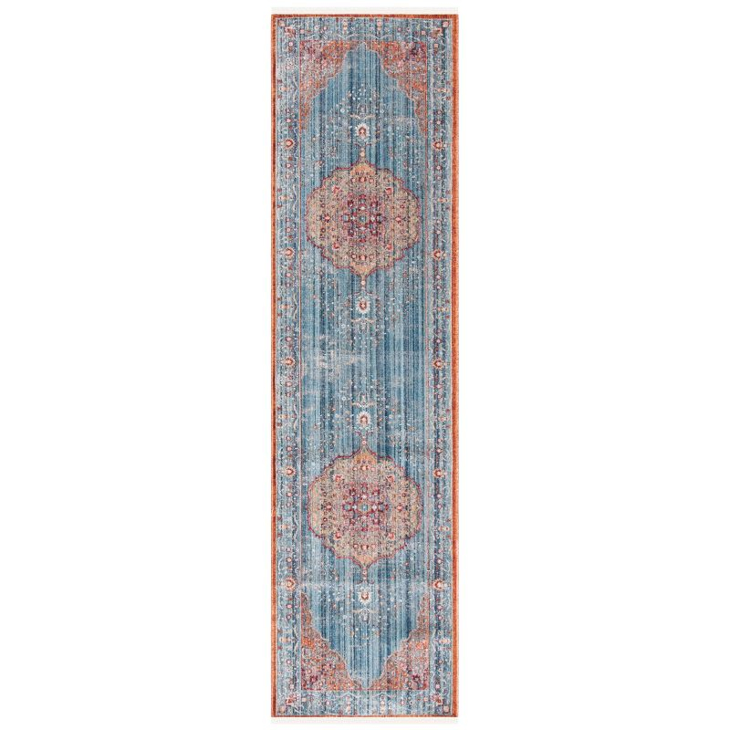 Kenitra KRA676 Power Loomed Accent Rug - Blue/Red - 2'2"x4' - Safavieh.