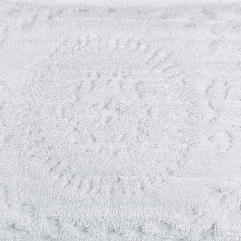Standard Rio Collection 100% Cotton Tufted Unique Luxurious Floral Design Pillow Sham White - Better Trends