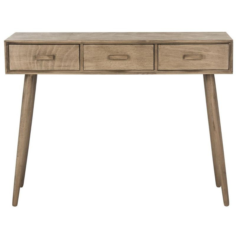 Albus 3 Drawer Console Table - CNS5701B - Brown - Safavieh