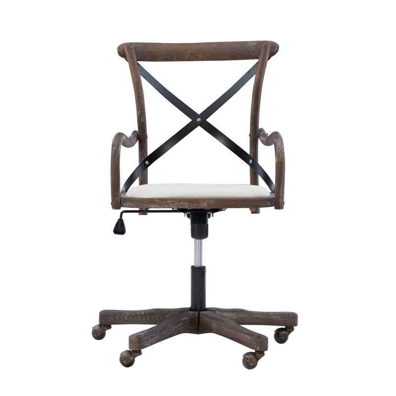 Carson Boho Cafe Style Office Chair with Casters & Adjustable Seat - Linon