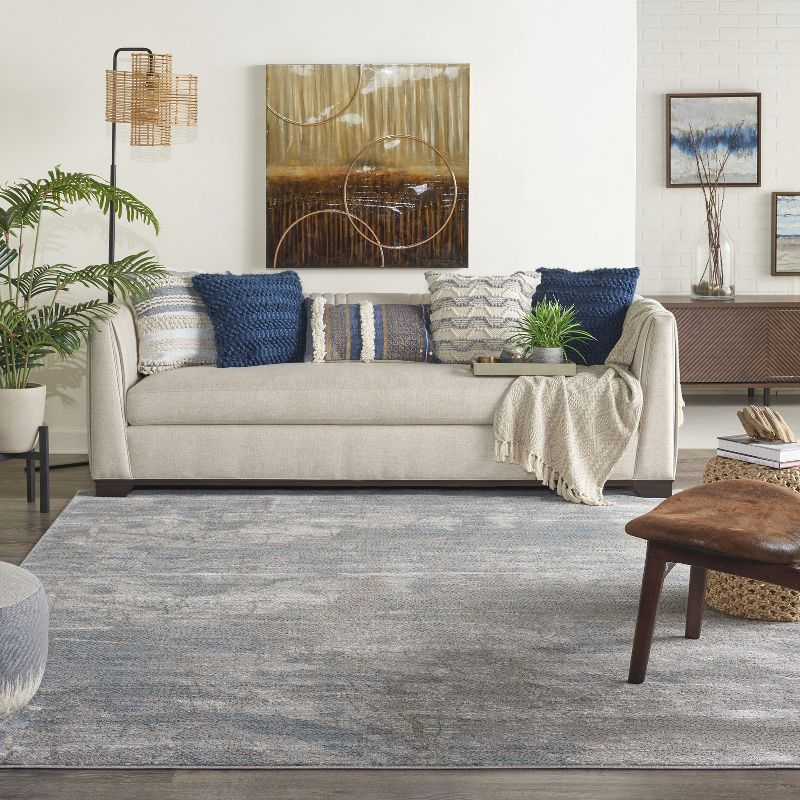 Nourison Rustic Textures Indoor Area Rug Light Grey/Blue 7'10" x 10'6"