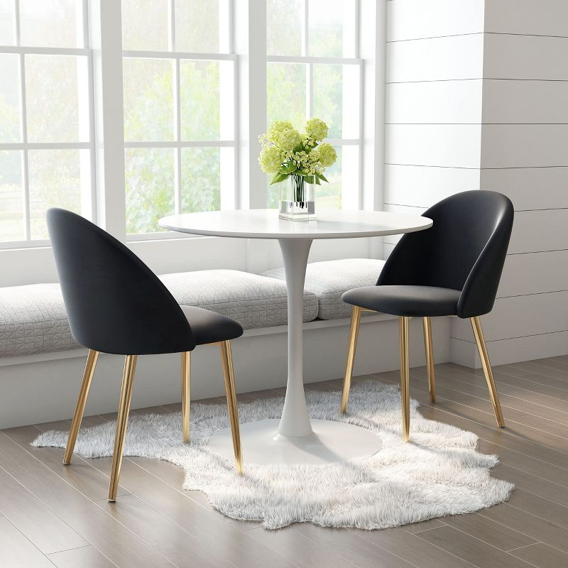 Zuo Cozy Dining Chair (Set of 2) Black & Gold