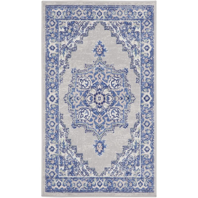 Nourison Whimsicle WHS03 Indoor only Area Rug - Grey Blue 3' x 5'
