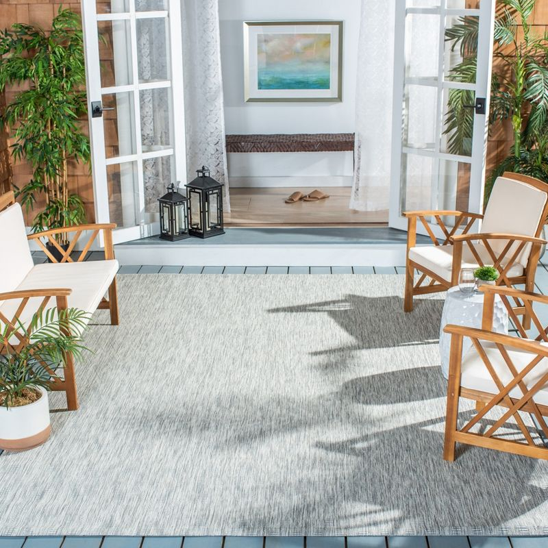 Courtyard CY8522 Power Loomed Indoor and Outdoor Area Rug - Grey/Grey - 8'x10' - Safavieh