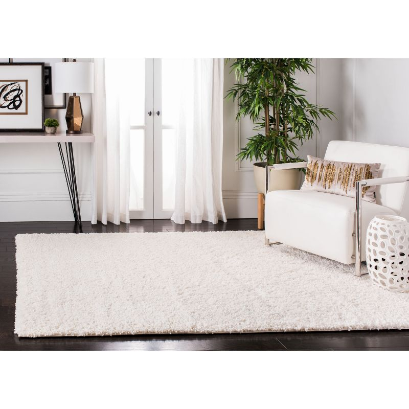 Fontana Shag 800 FNT800 Power Loomed Indoor Area Rug - Ivory - 5'3"x7'6" - Safavieh
