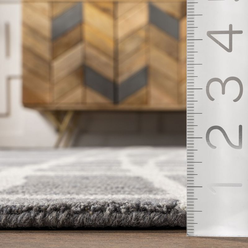 Nuloom Carlene Contemporary Scribble Wool Indoor Area Rug, 4' x 6', Gray