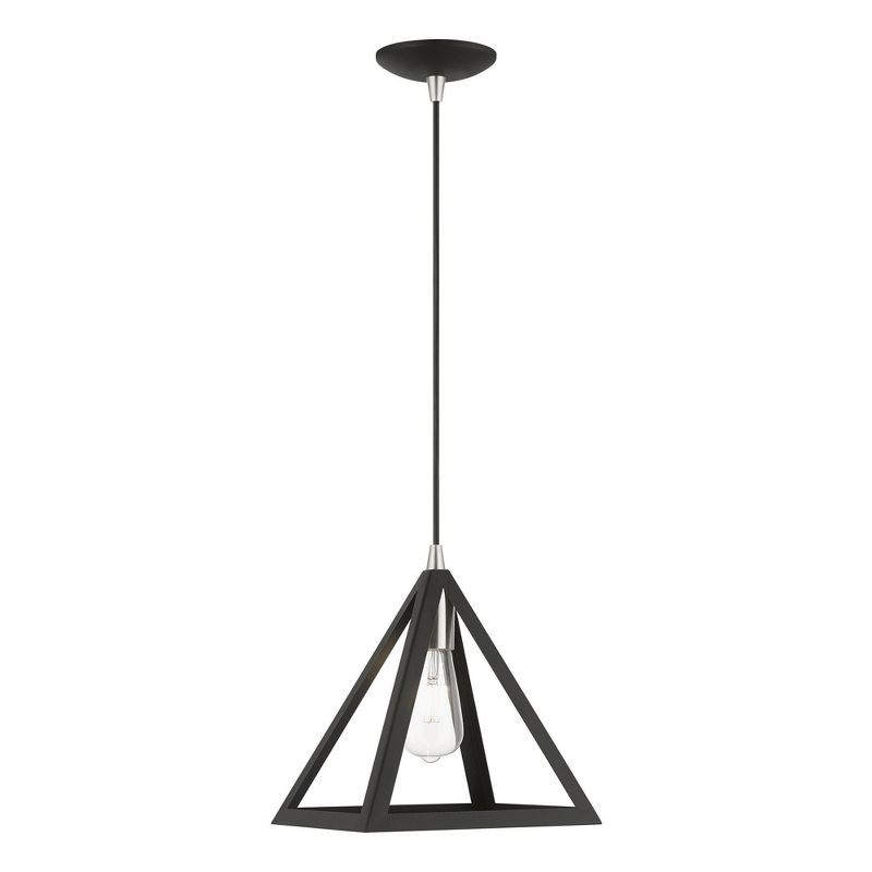 Livex Lighting Pinnacle 1 - Light Pendant in  Black/Brushed Nickel