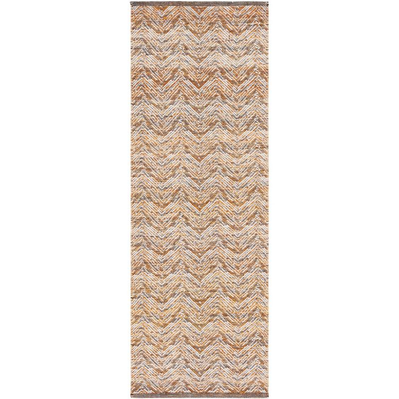 Kilim KLM729 Flat Weave Runner Rug - Gold/Black - 2'3"x7' - Safavieh