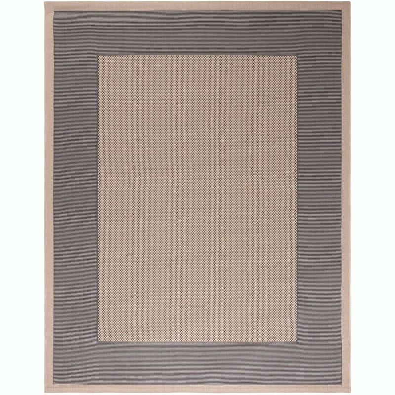 Courtyard CY7987 Power Loomed Indoor/Outdoor Area Rug - Grey/Cream - 8'x11' - Safavieh.