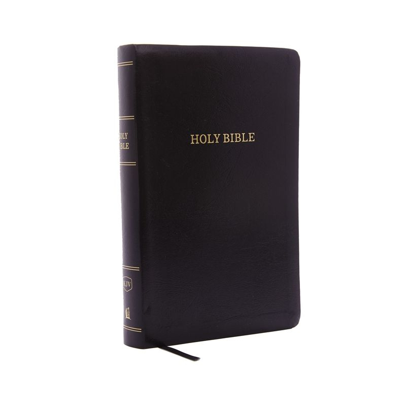 KJV, Reference Bible, Personal Size Giant Print, Leather-Look, Black, Red Letter Edition - Large Print by  Thomas Nelson (Paperback)