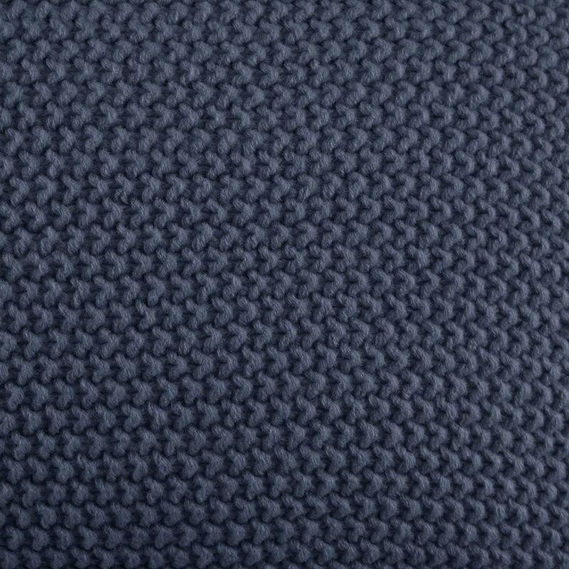 20"x20" Oversize Bree Knit Square Throw Pillow Cover Indigo - Ink+Ivy: Hidden Zipper, Machine Washable