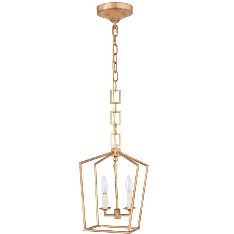 Elegant Lighting Denmark 2 light Golden Iron Pendant