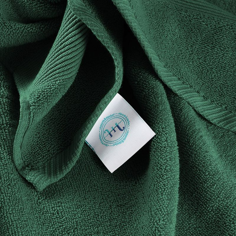 Hearth & Harbor Bath Towels for Bathroom, Ultra Soft & Highly Absorbent 6 Piece Bath Towel Set - Hunter Green