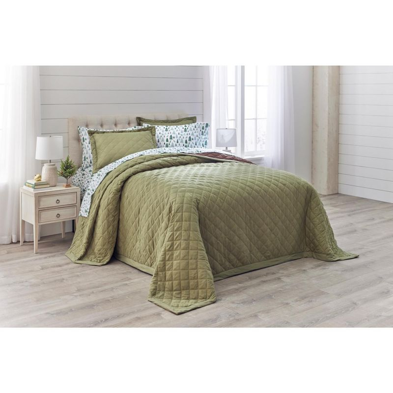 BrylaneHome BH Studio Microfiber Printed Sheet Set - Full, Navy Paisley