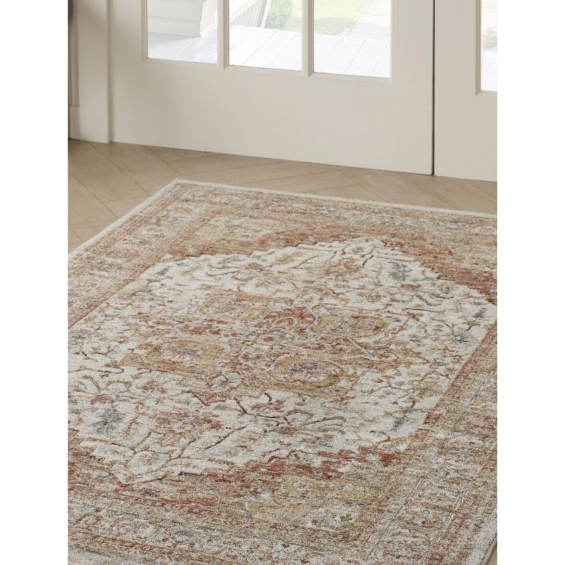 Nourison Petra Vintage Medallion Indoor Rug Iv Rust 3'11" x 5'11"